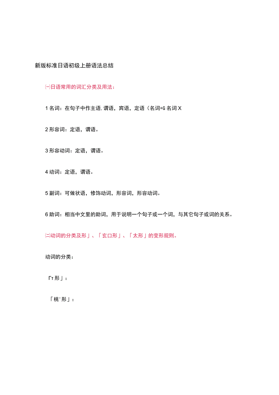 新版标准日本语初级上册语法总结.docx_第1页
