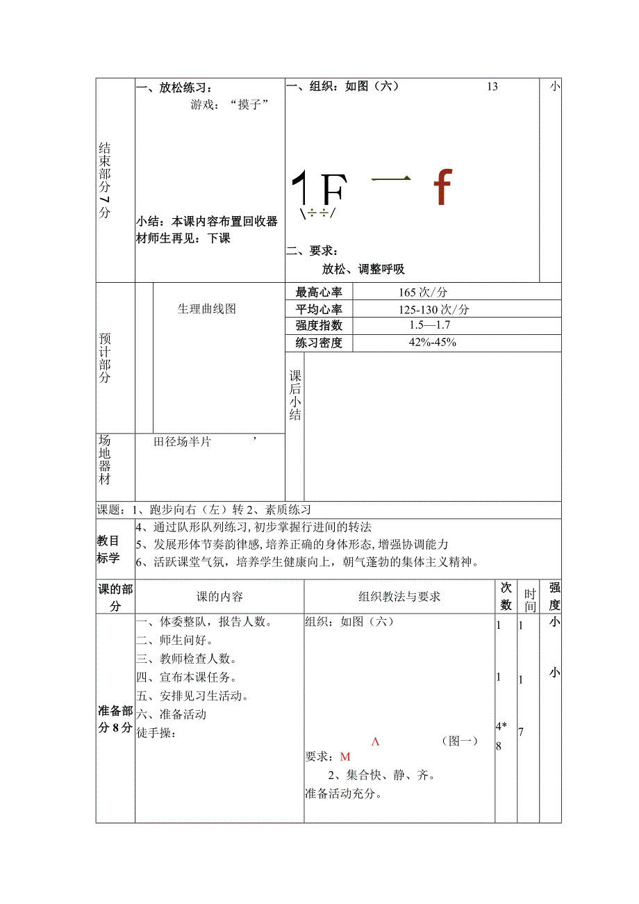 七年级下学期体育齐步向后转教案.docx_第3页