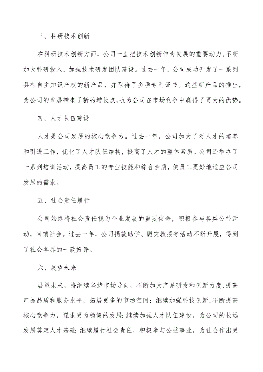 电气机械和器材公司年度总结报告模板.docx_第2页