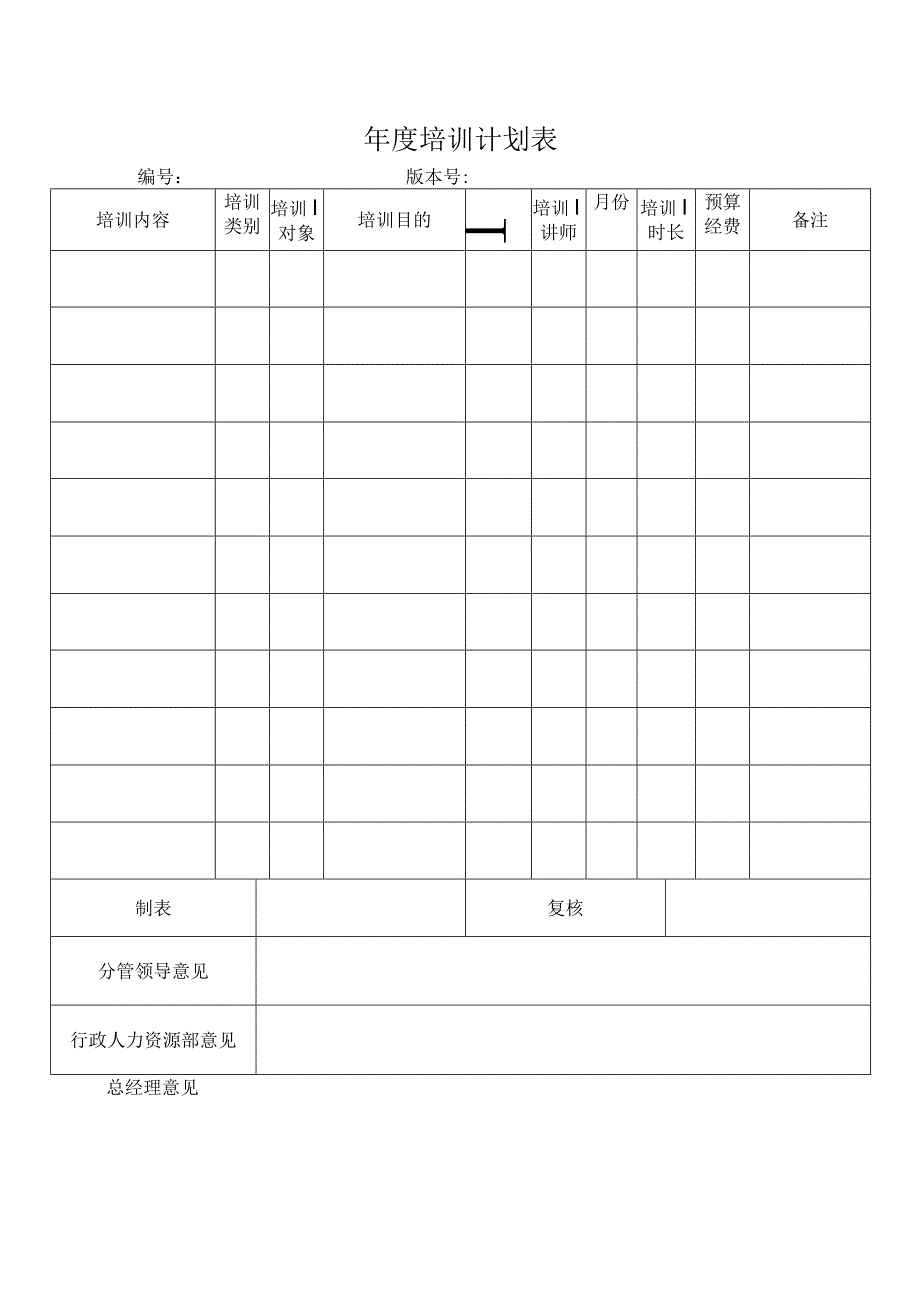 年度培训计划表.docx_第1页