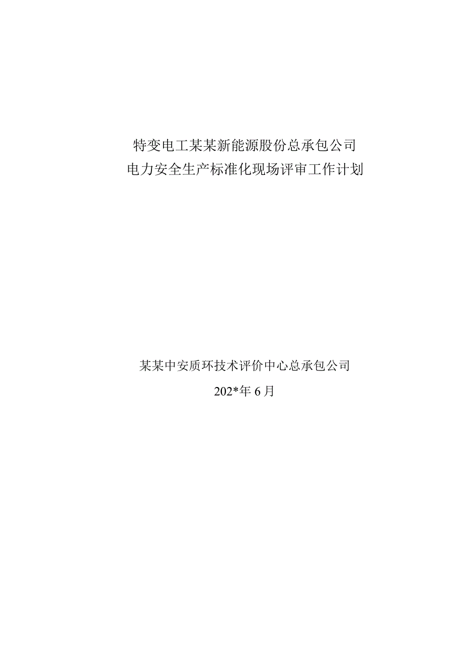 特变电工新能源公司电力安全生产标准化现场评审工作计划.docx_第1页