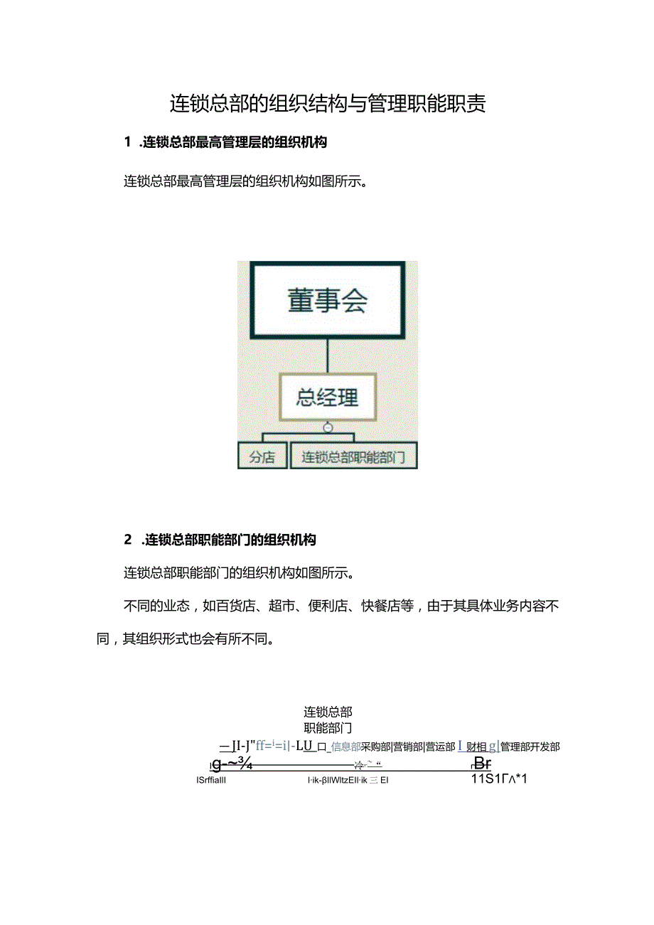 连锁总部的组织结构与管理职能职责.docx_第1页