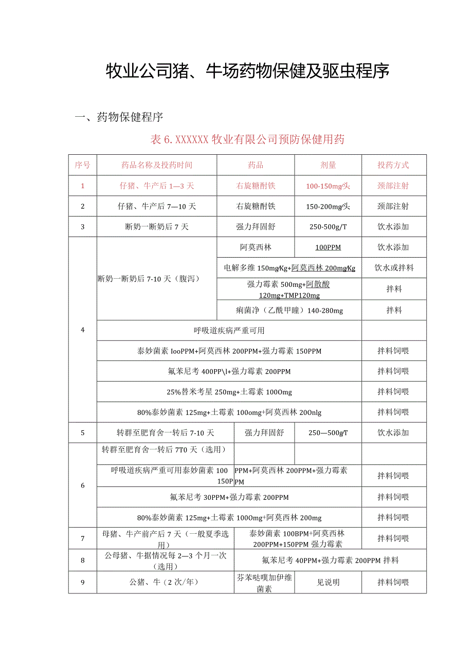 牧业公司猪、牛场药物保健及驱虫程序.docx_第1页