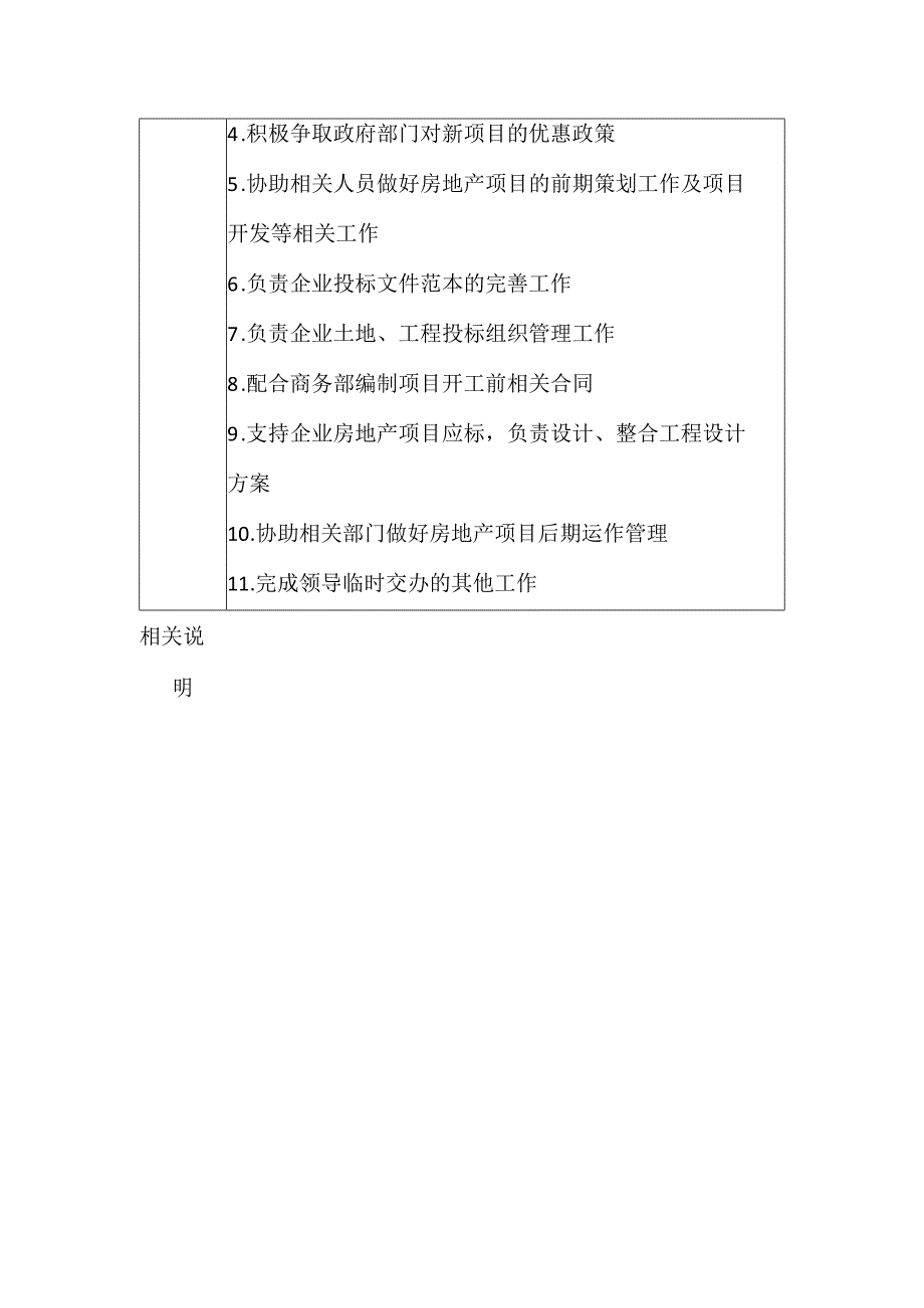 房地产开发有限公司项目开发主管职位说明书.docx_第2页