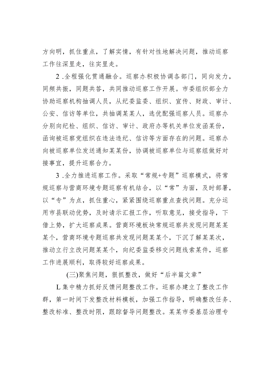 某某市2023年巡察工作总结及2024年工作计划.docx_第3页