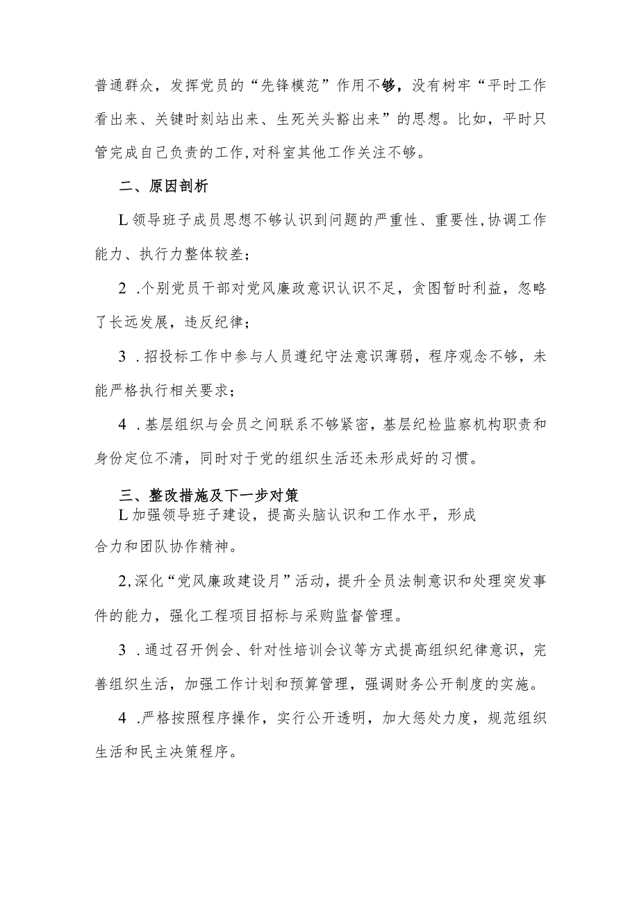 县政法委班子2024年度(党员发挥先锋模范作用、联系服务群众、党性修养提高、学习贯彻党的创新理论)四个方面对照检查发言材料.docx_第3页