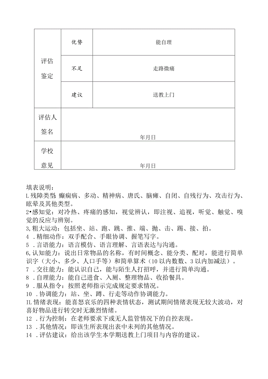 2019年“送教上门”学生评估表.docx_第2页