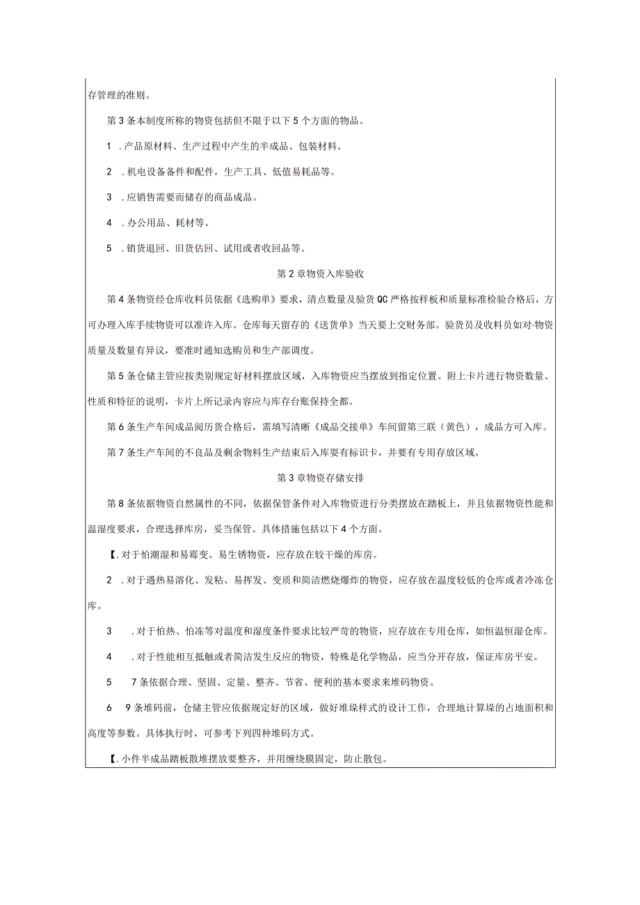 实用仓库管理制度物资储存保管制度运输作业管理制度.docx_第2页