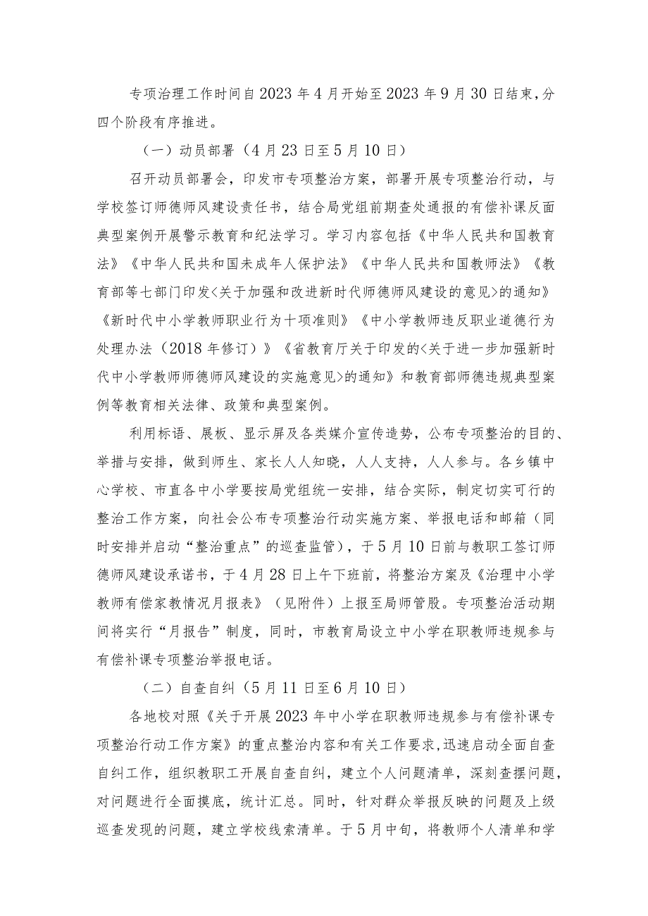 关于开展在职教师有偿家教专项整治行动工作方案.docx_第2页