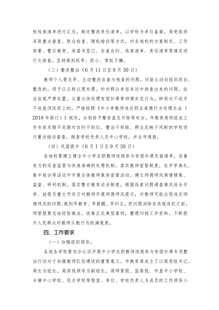 关于开展在职教师有偿家教专项整治行动工作方案.docx_第3页