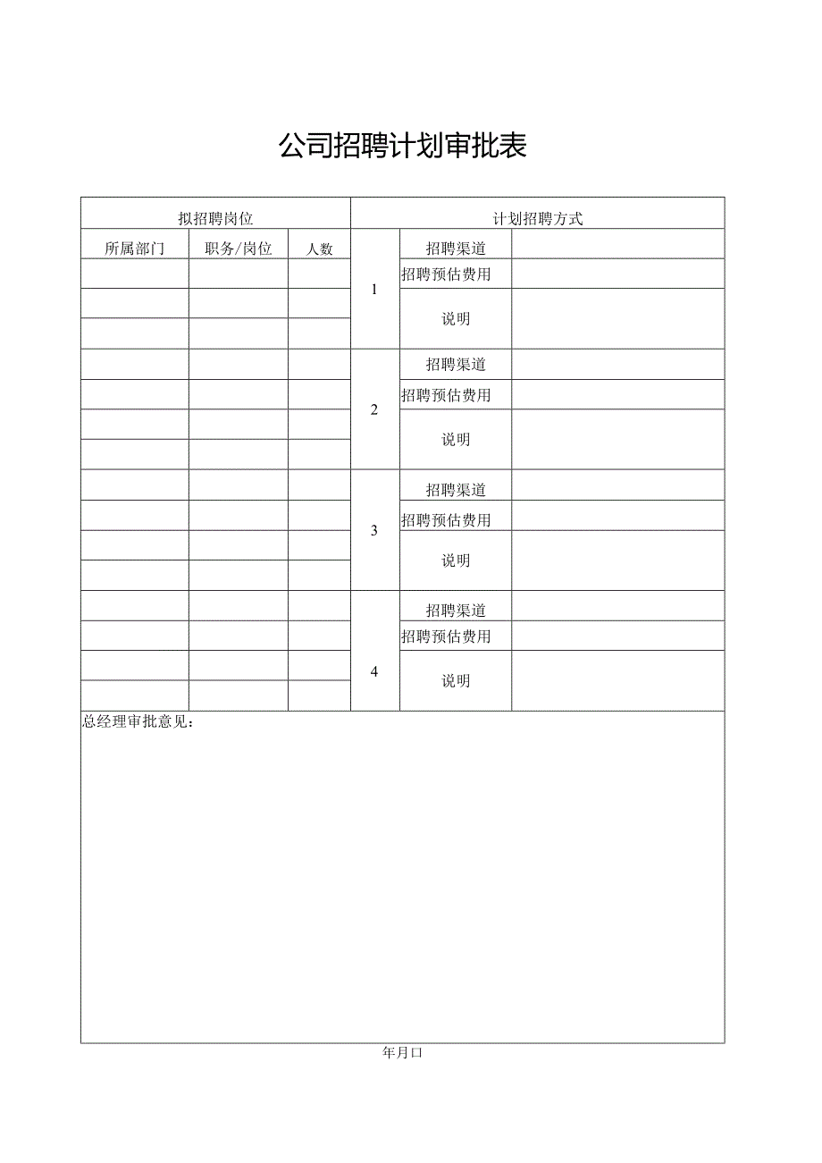 公司招聘计划审批表.docx_第1页