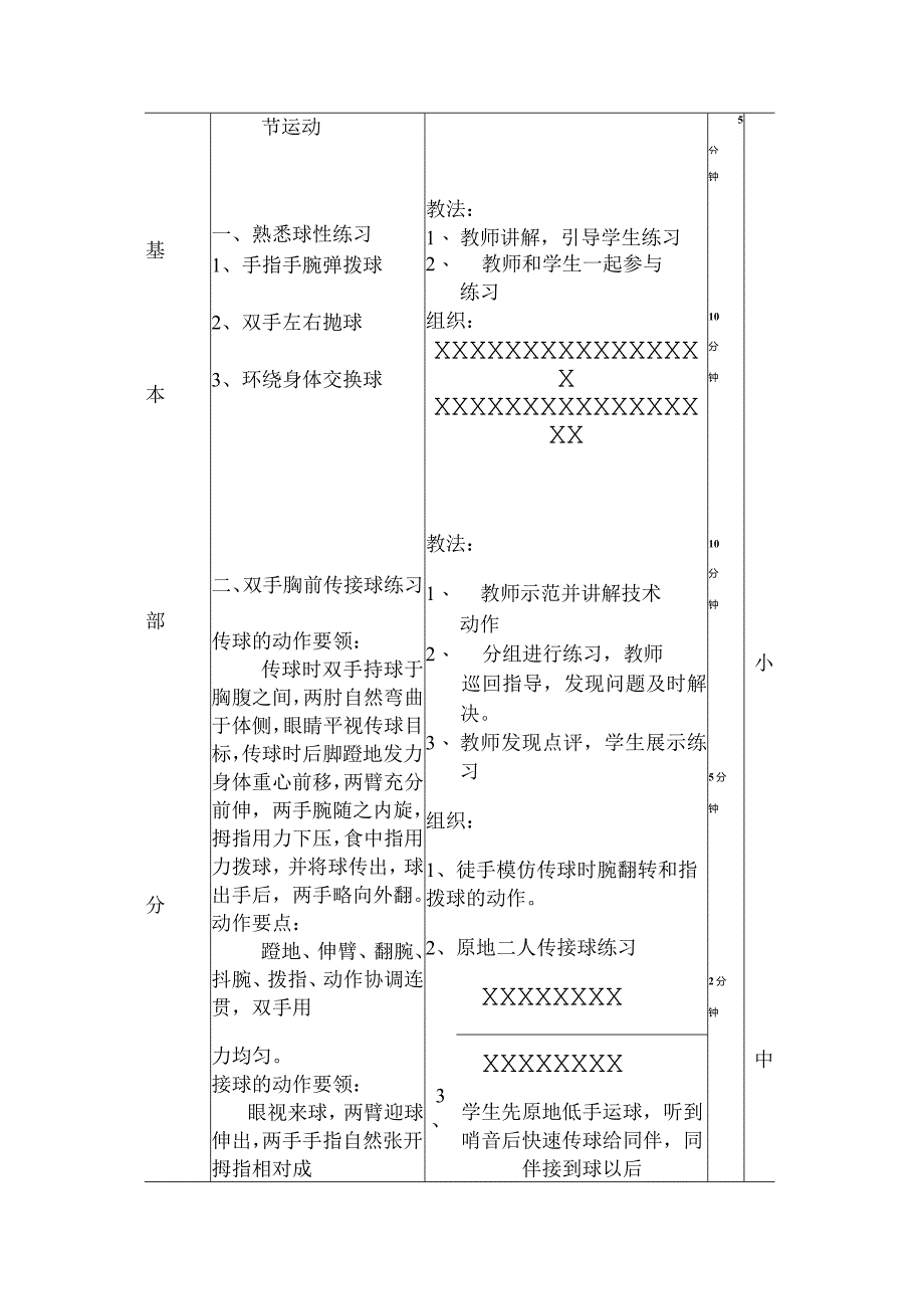 学习篮球双手胸前传接球 教案.docx_第2页