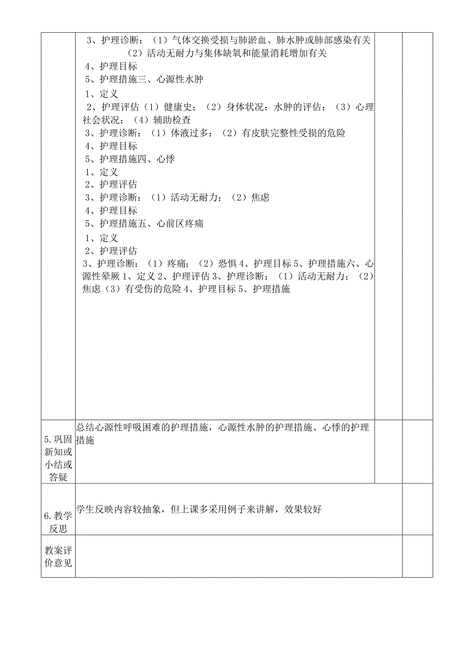 心源性呼吸困难心源性水肿的常用护理诊断教案.docx_第2页