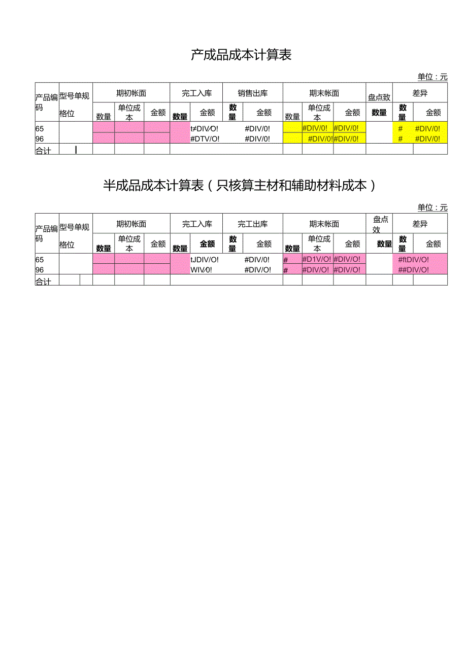 成本核算报表模板.docx_第2页