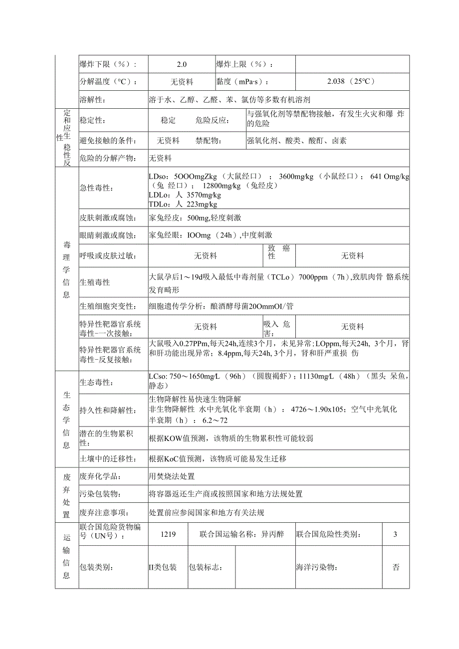 2-丙醇的安全技术说明书.docx_第3页