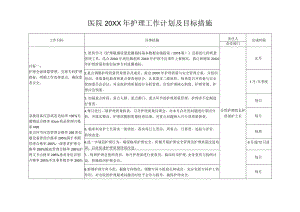 护理工作计划及目标措施.docx