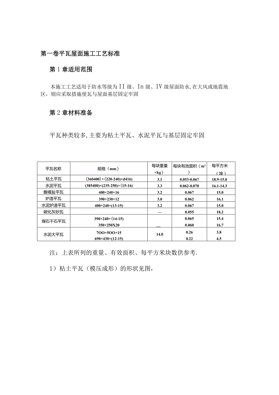 平瓦屋面施工工艺标准工程文档范本.docx_第1页