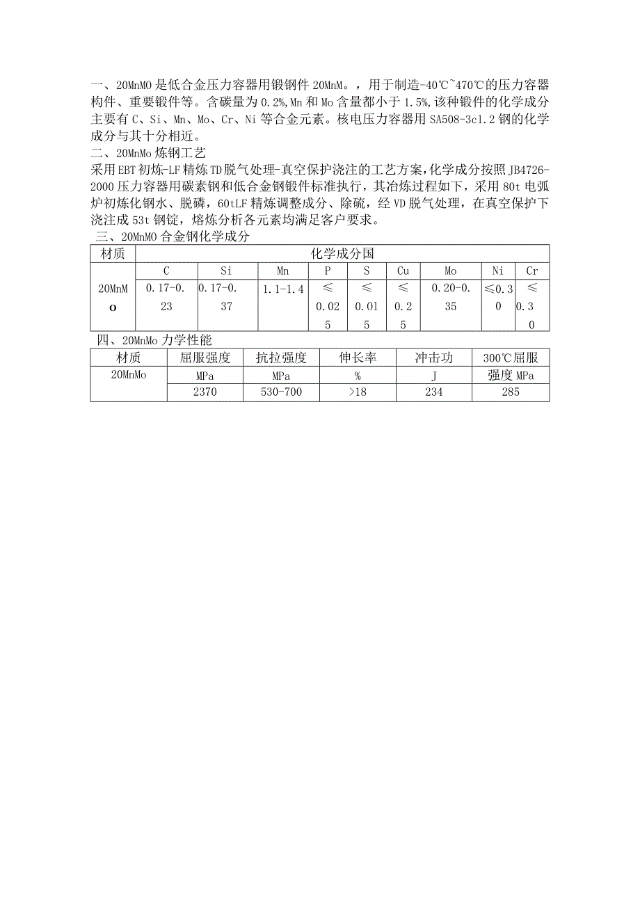 20MnMo冲击功和伸长率.docx_第1页