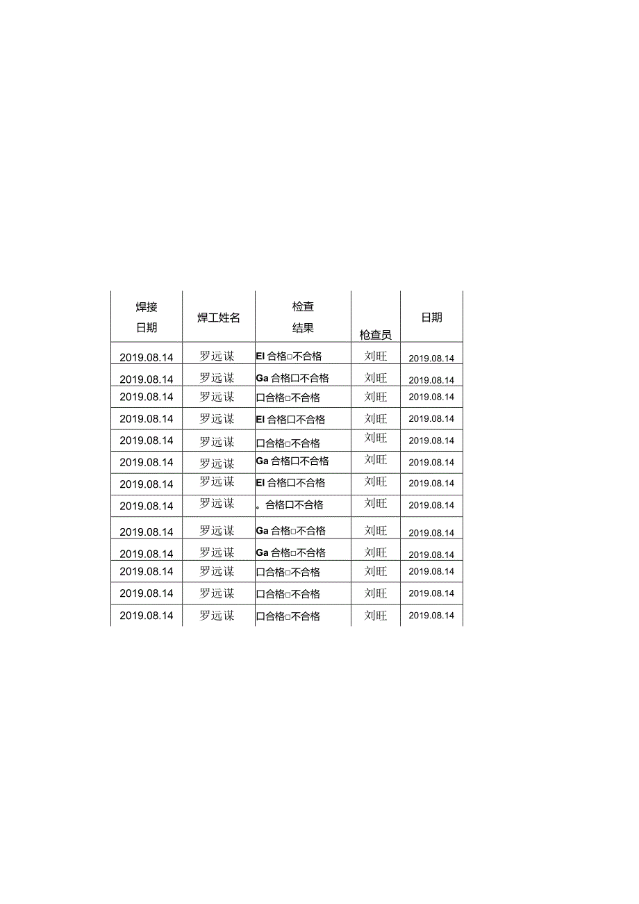 PW管道 管焊接记录.docx_第1页