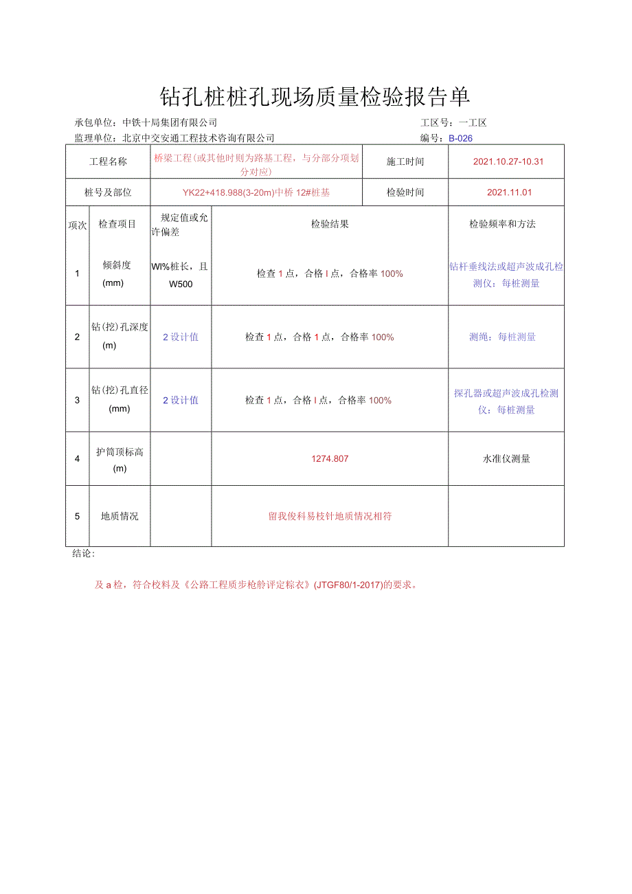 001.桩基表格（高速公路检验批）填写样例.docx_第2页