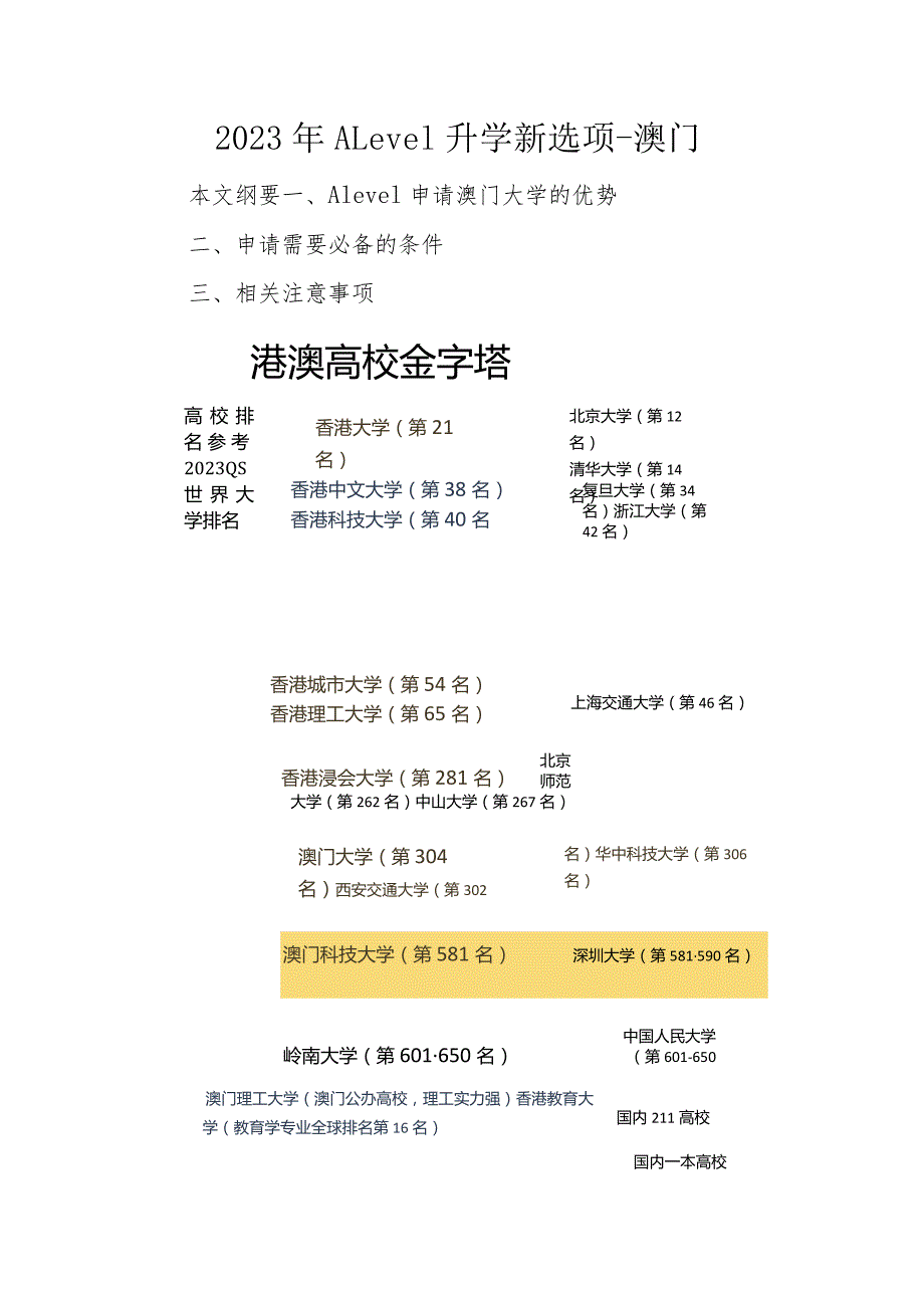 2023年ALevel升学新选项-澳门.docx_第1页