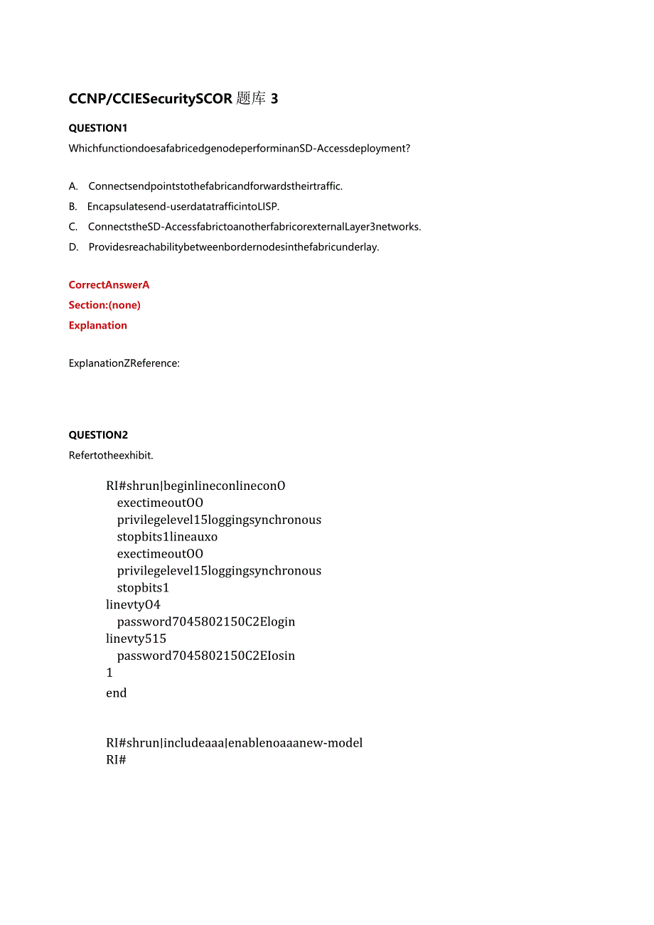 CCNP&CCIE Security SCOR思科认证网络工程师题库3.docx_第1页