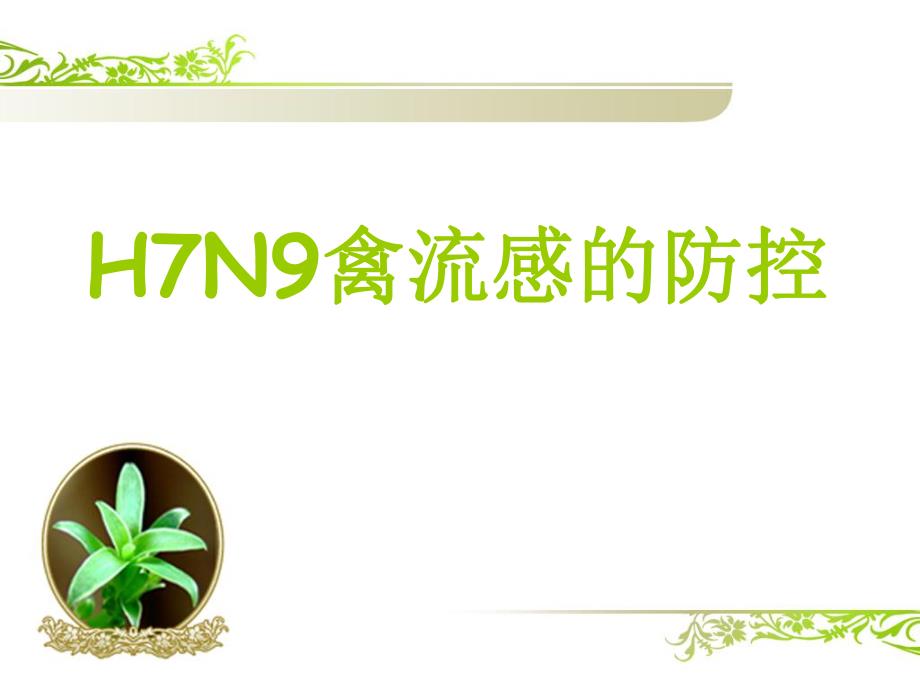 H7N9禽流感的防控.ppt_第1页