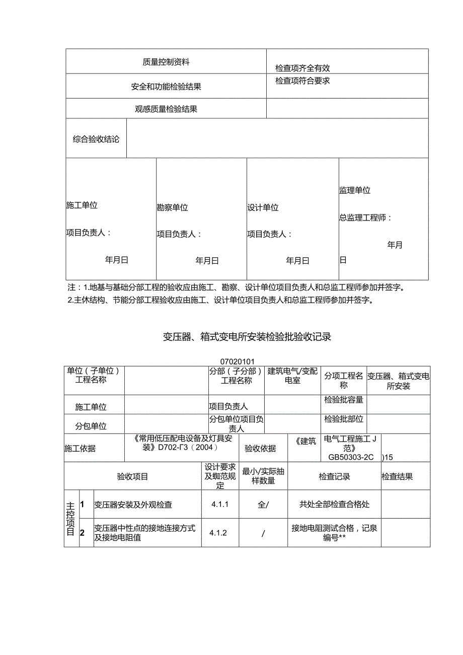 （2023）GB50303-2015建筑电气分部工程质量验收全套记录表.docx_第3页