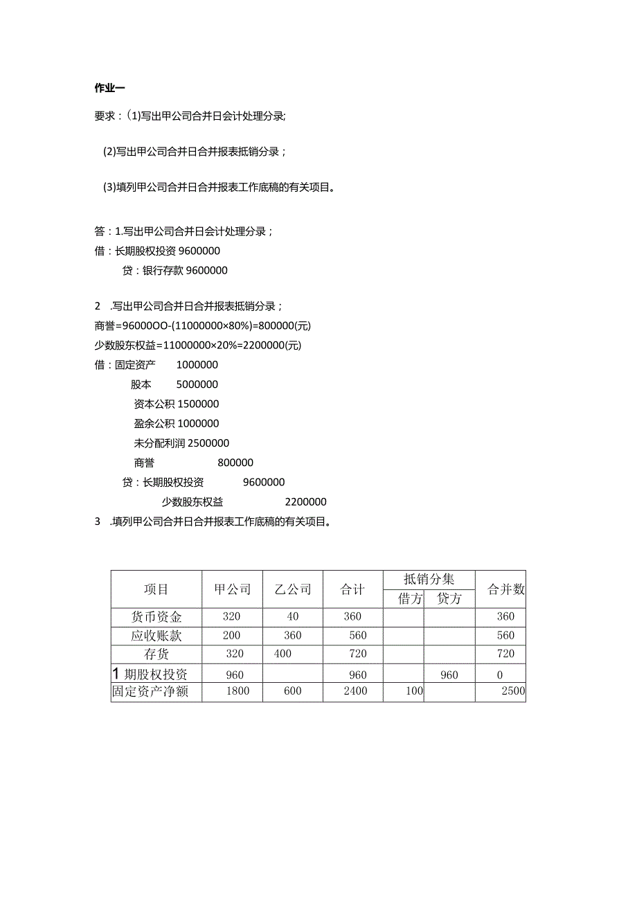 电大高级财务会计形考任务答案全1~4.docx_第1页