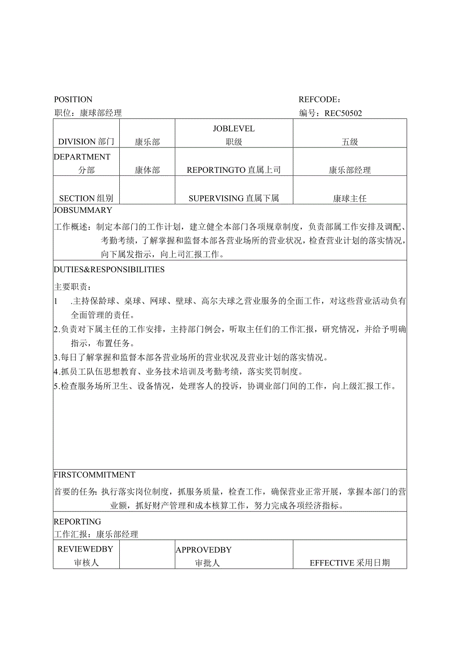 酒店康乐部各岗位职责.docx_第3页