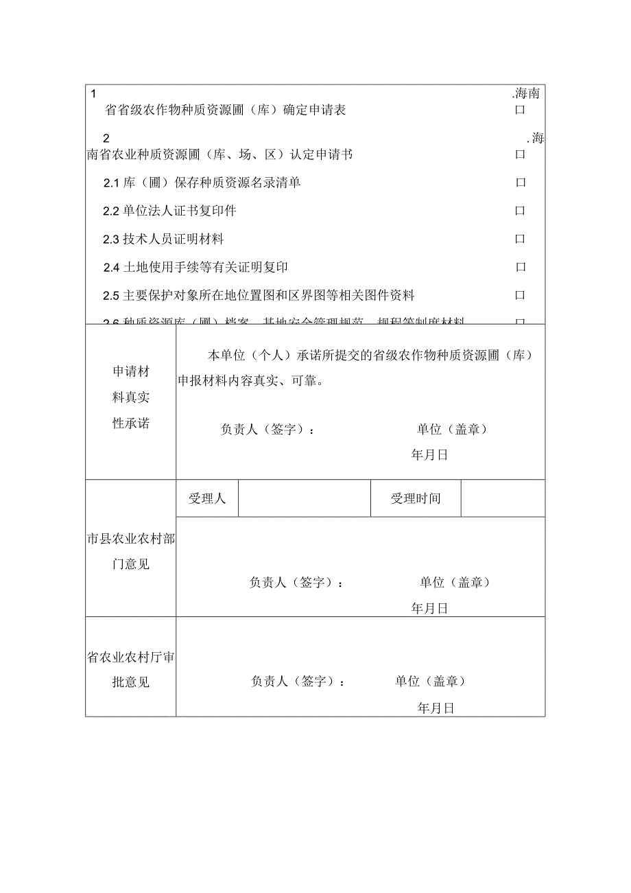 海南省省级农作物种质资源圃（库）确定申请表.docx_第2页