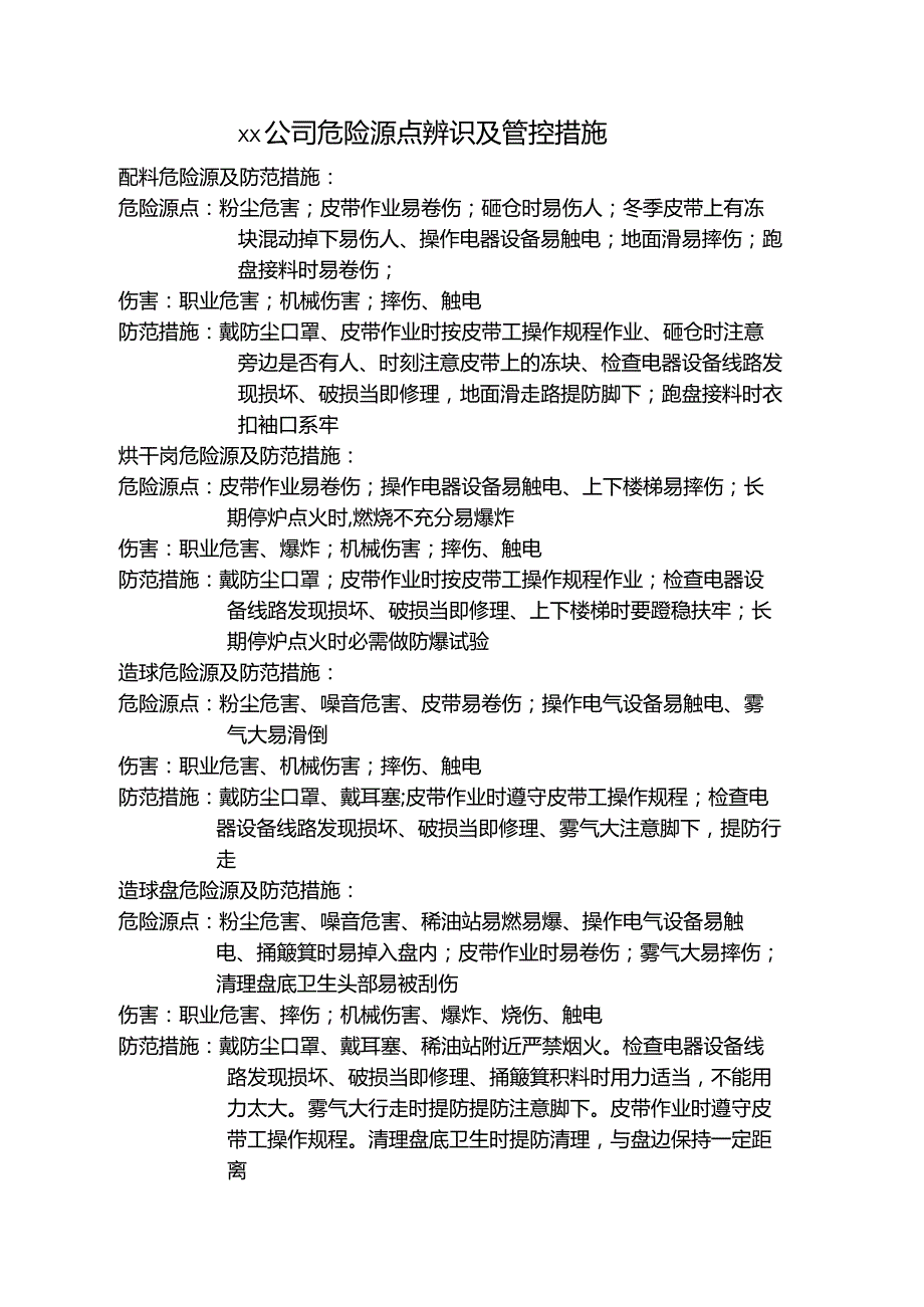 球团厂各岗位危险源点辨识及管控措施.docx_第2页