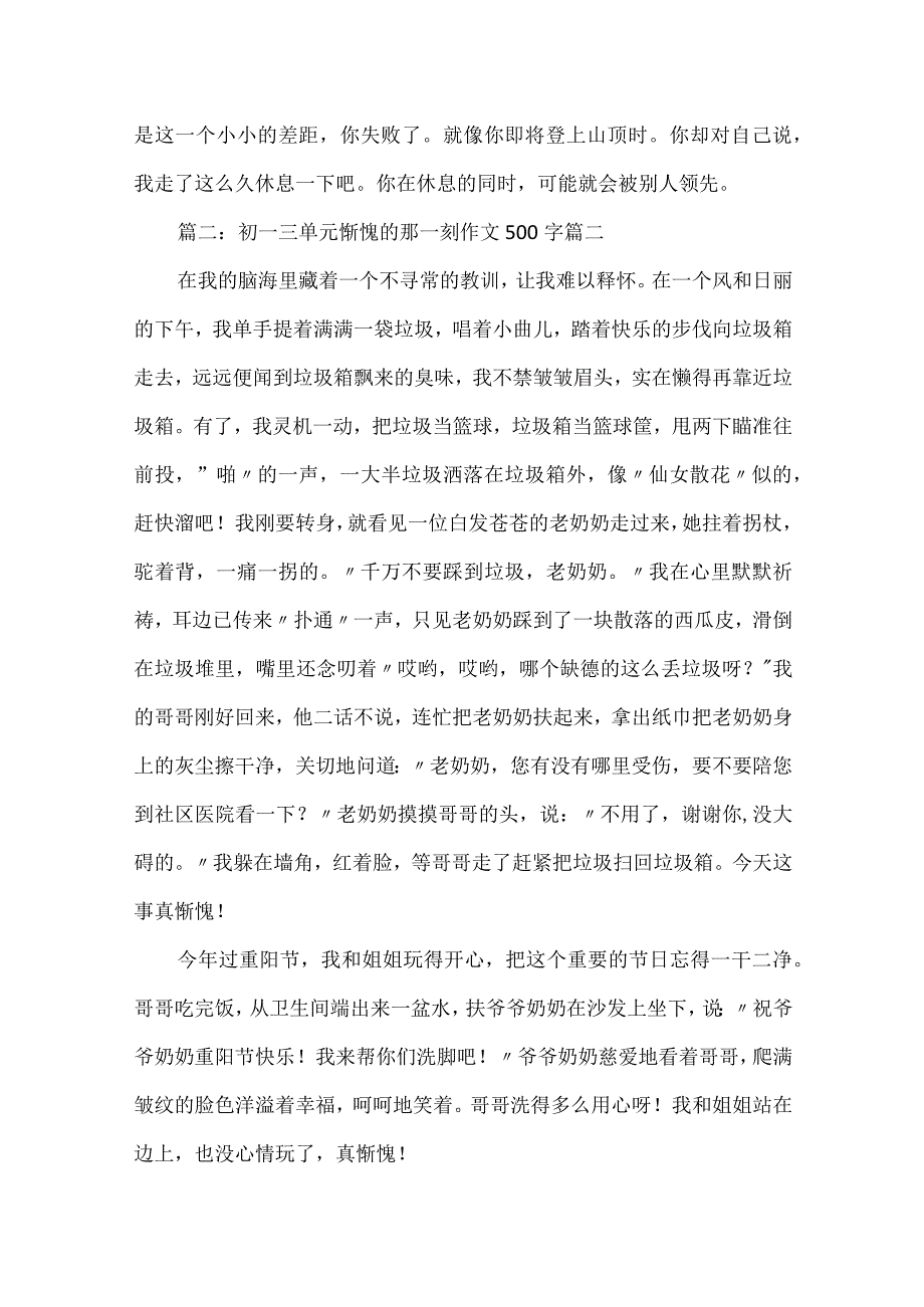 难忘的那一刻作文初中【优秀范文4篇】.docx_第2页