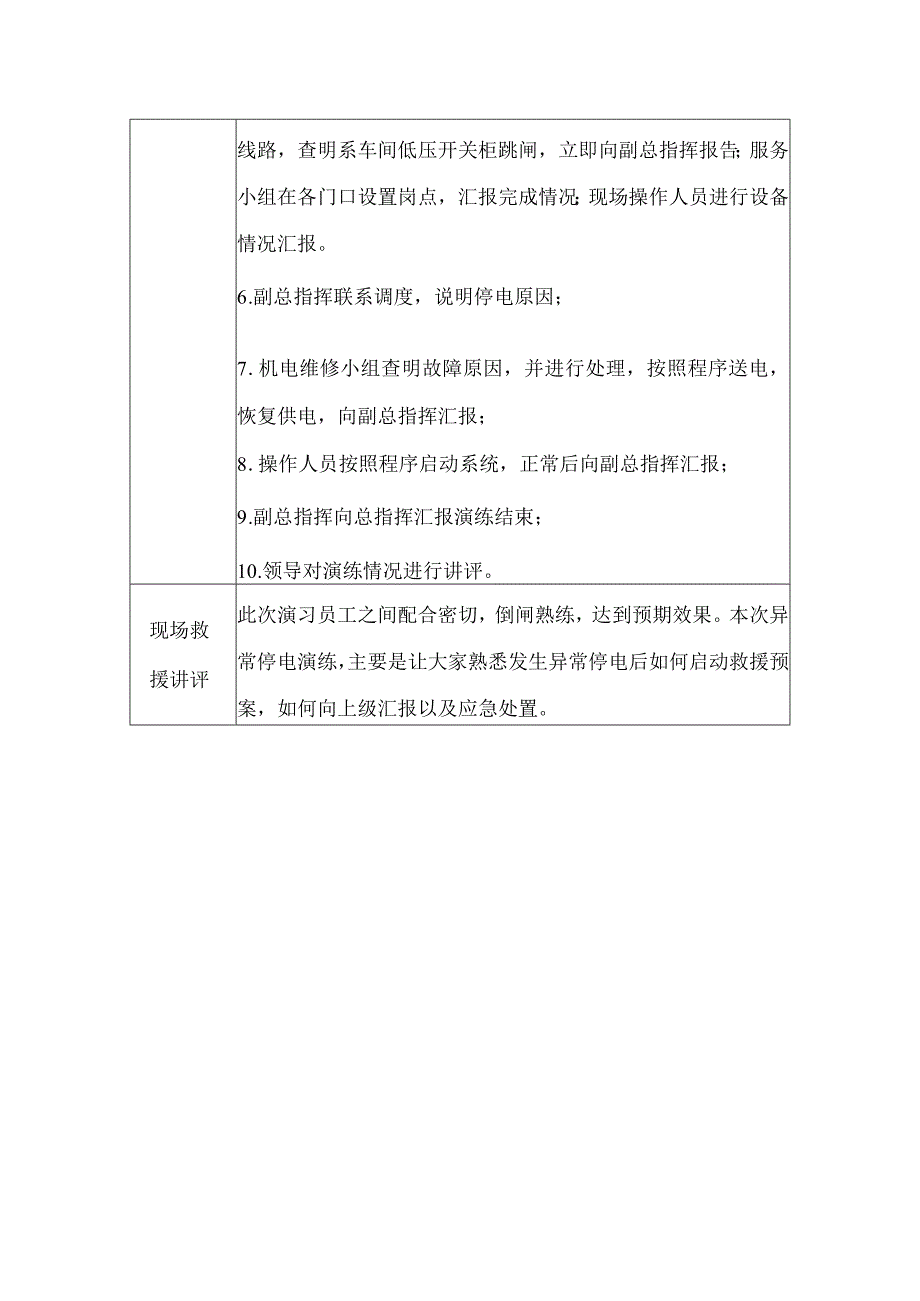 突然停电事故应急救援演练记录.docx_第2页