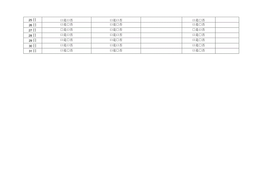 食品安全检查日管控周排查调查统计表.docx_第2页