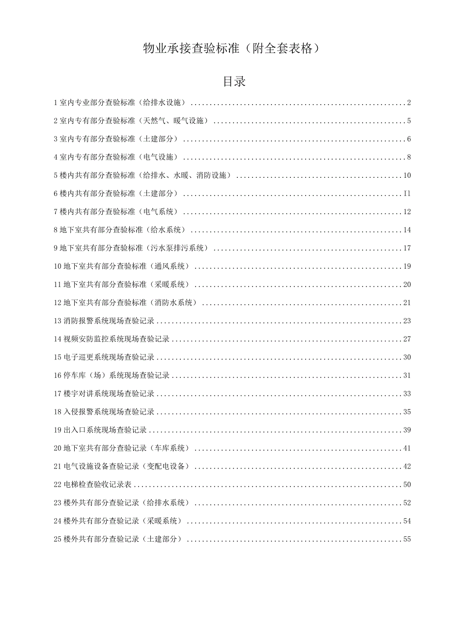 物业承接查验标准(附全套表格).docx_第1页