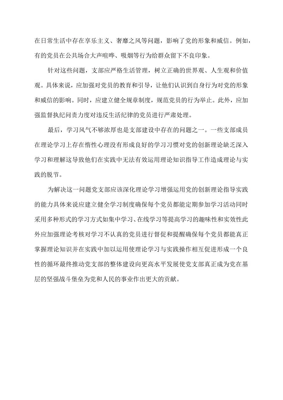 支部抓好自身建设方面存在的问题及整改措施.docx_第2页