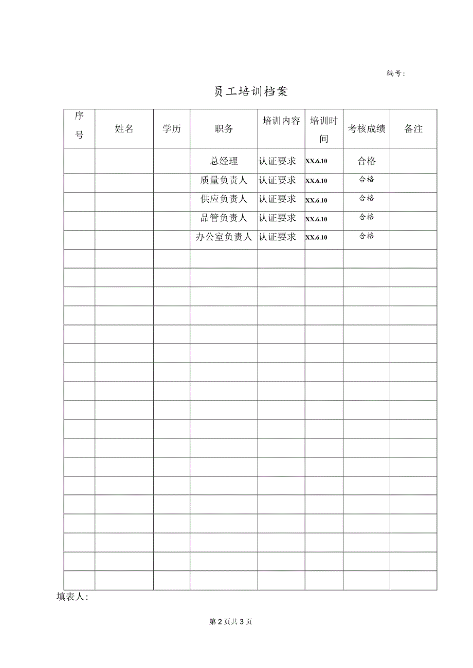 XX机床厂培训记录（2023年）.docx_第2页