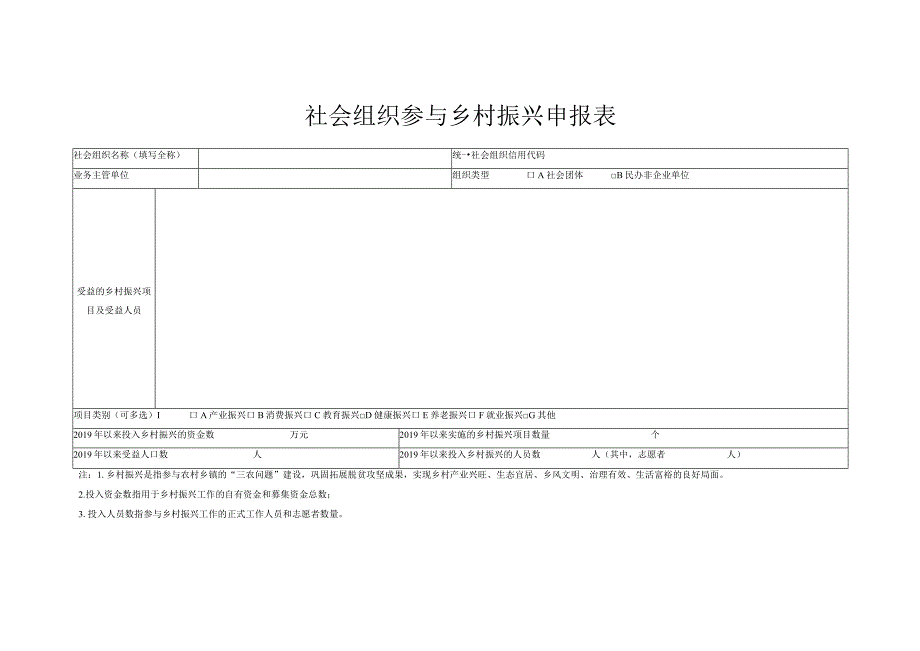 社会组织参与乡村振兴申报表.docx_第1页