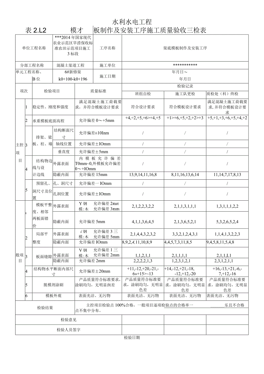 03模板制作及安装三检表.docx_第2页