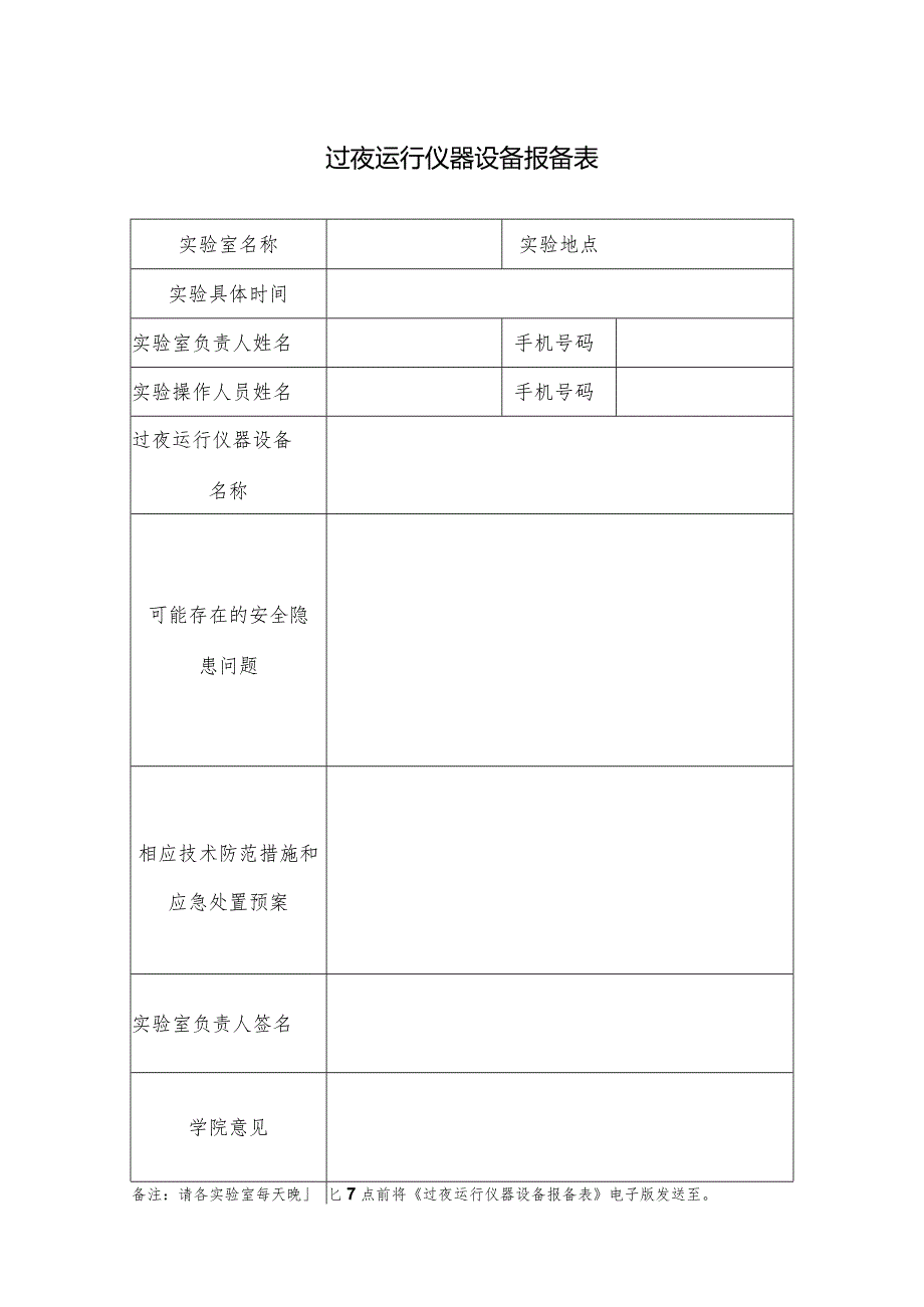 过夜运行仪器设备报备表.docx_第1页