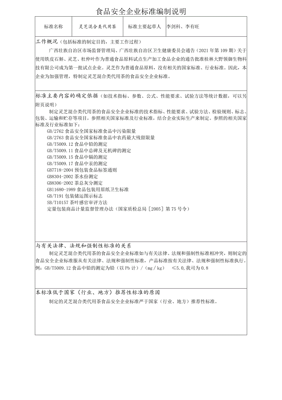 食品安全企业标准编制说明.docx_第1页