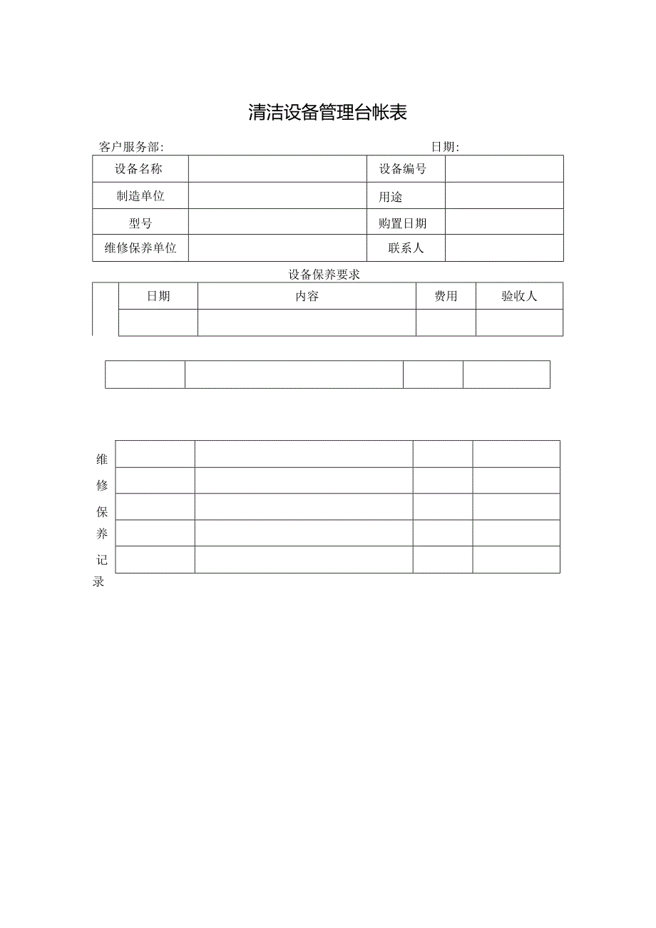 清洁设备管理台帐表.docx_第1页