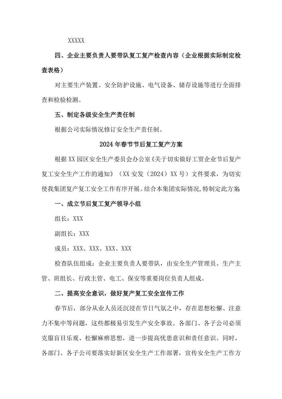 2024年建筑施工企业春节节后复工复产专项方案 合计5份.docx_第2页