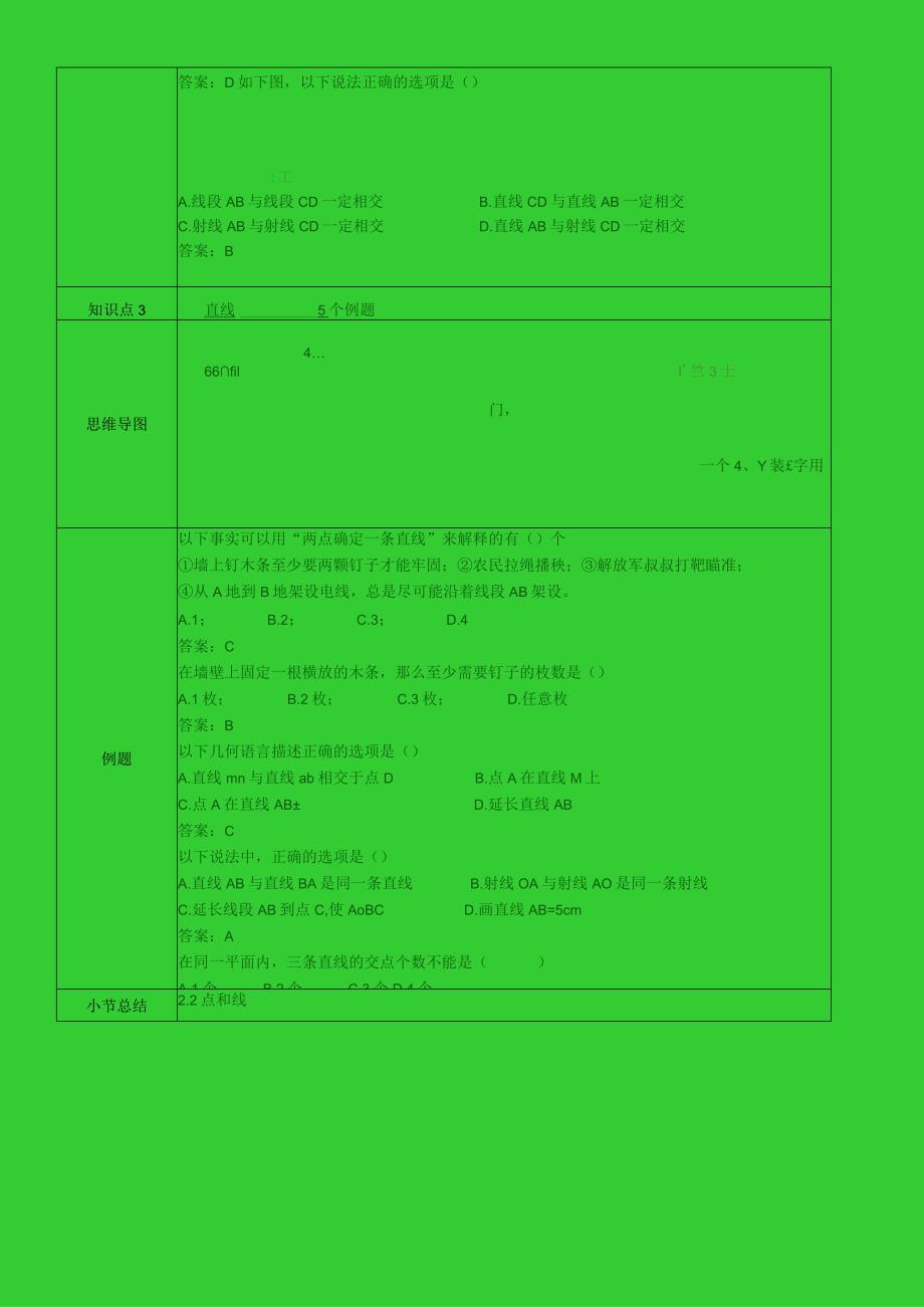 冀教版七年级上学期第2章第2节点和线教案.docx_第2页