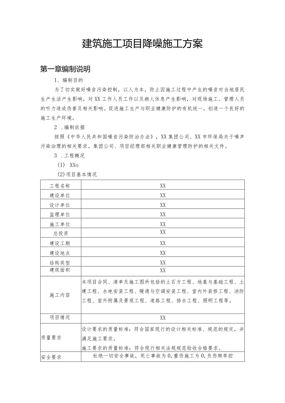 建筑施工项目降噪施工方案.docx_第1页