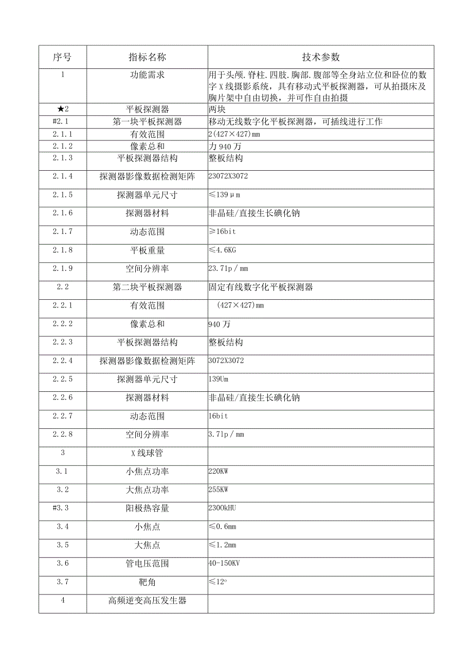 数字化X射线摄影系统技术参数.docx_第2页