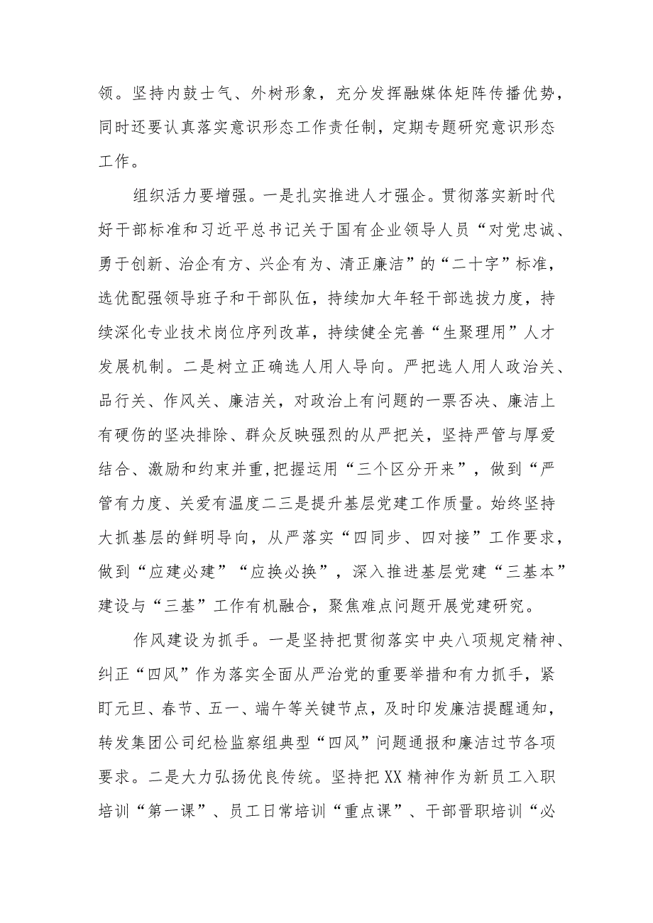 公司全面从严治党交流材料.docx_第3页