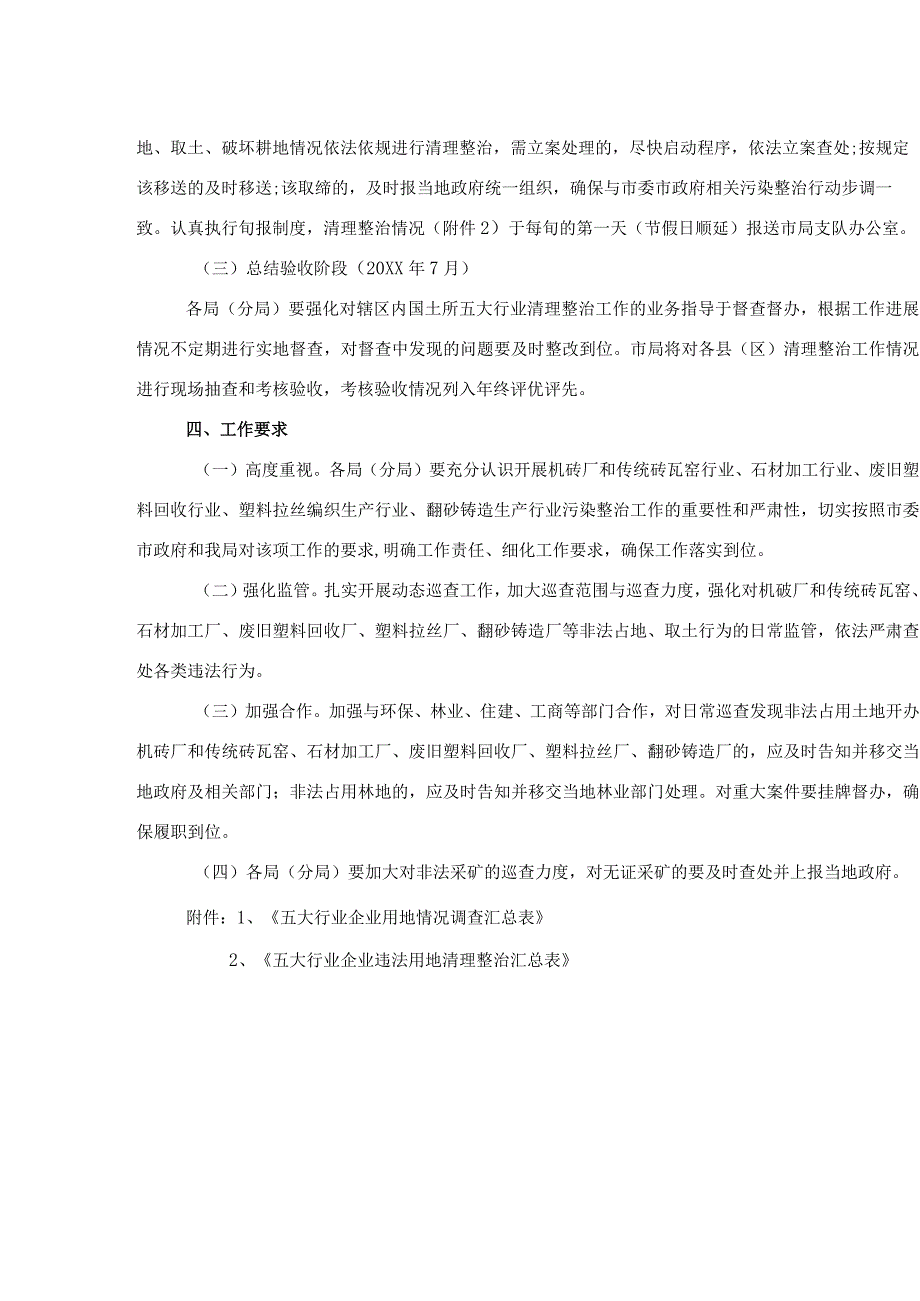 xxx市机砖厂和传统砖瓦窑等五大行业违法用地清理整治工作方案.docx_第2页