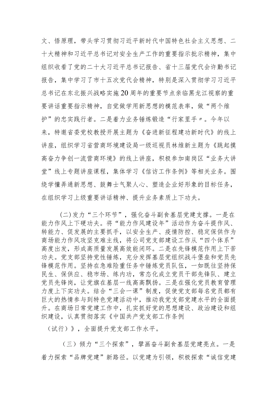 国企党支部标准化规范化建设工作情况总结报告（4500字）.docx_第3页